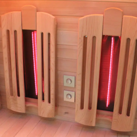 Finland Cedar Luxury Infrared Smart Control Indoor Sauna With Color Light Wave Room Sauna 